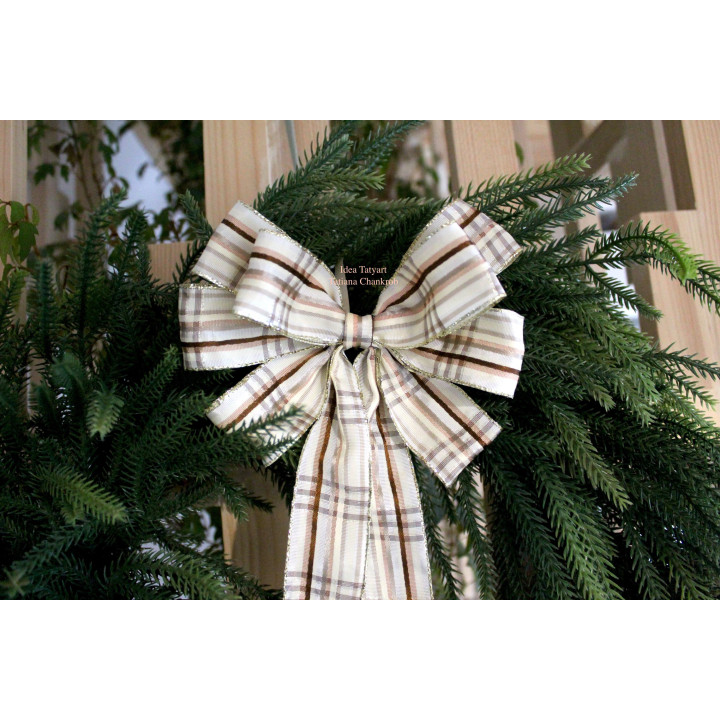 Christmas tree velvet bow