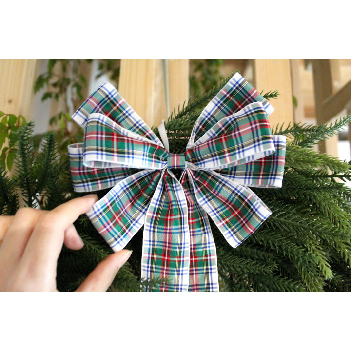 Christmas tree velvet bow