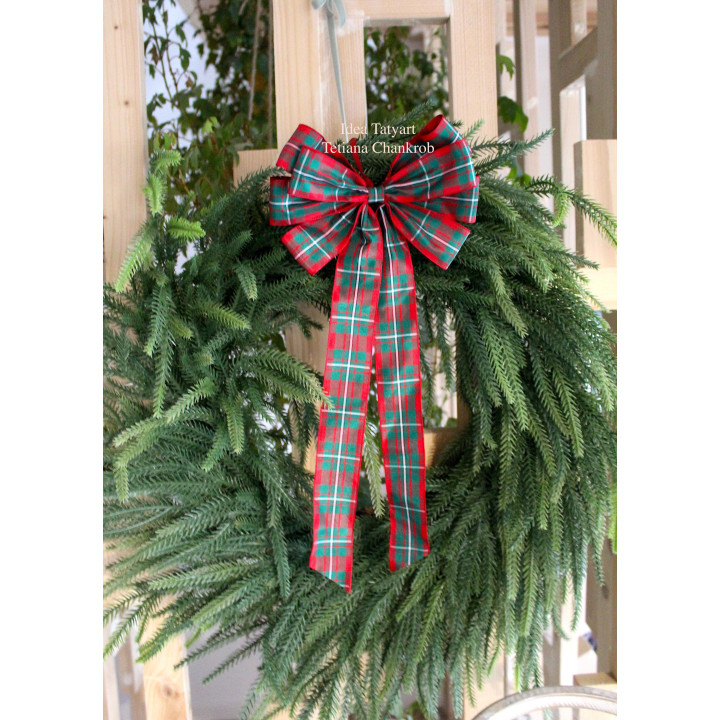 Christmas tree velvet bow