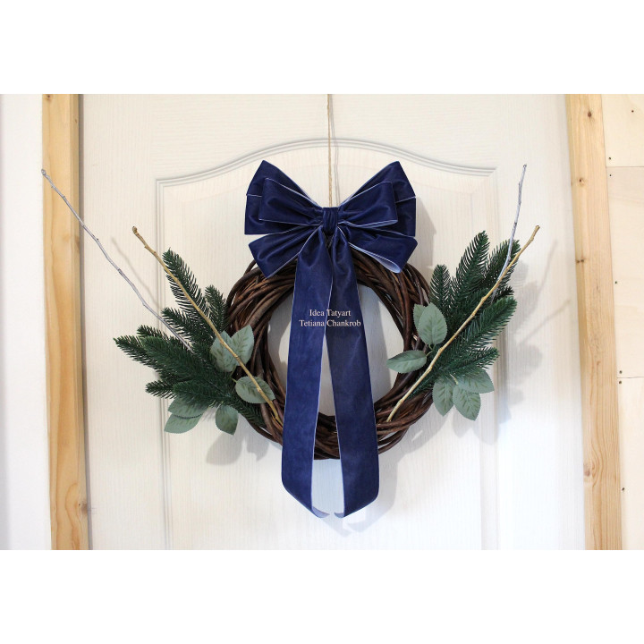 Christmas tree velvet bow