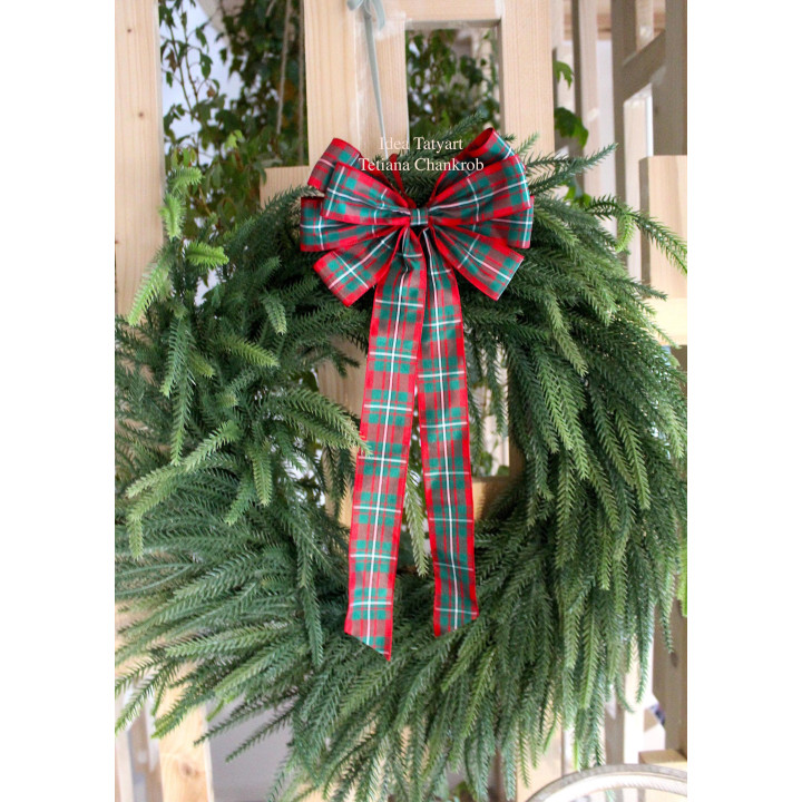 Christmas tree velvet bow
