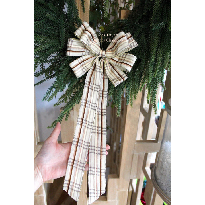 Christmas tree velvet bow