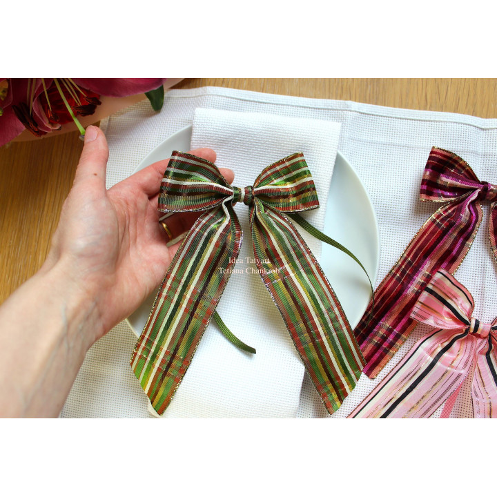 Easter napkin ring bow