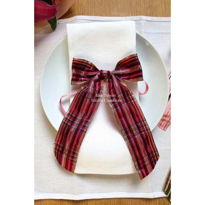 Easter napkin ring bow