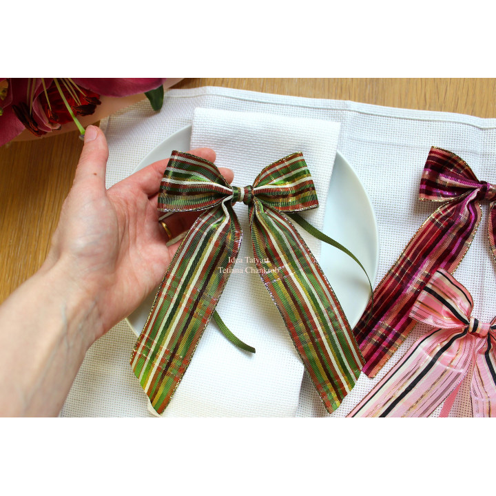 Easter napkin ring bow