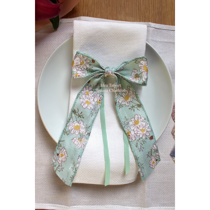 Easter napkin ring bow