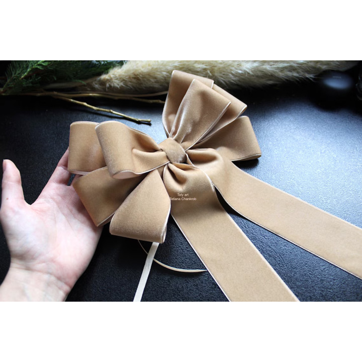 9" Burnt Orange Velvet Bow Ties