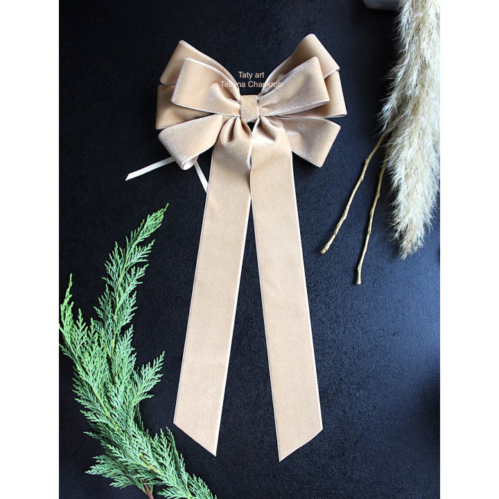 9" Burnt Orange Velvet Bow Ties