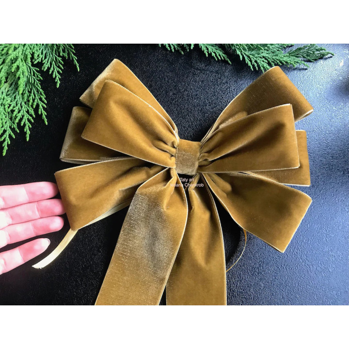 9" Burnt Orange Velvet Bow Ties
