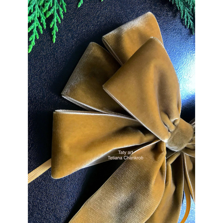 9" Burnt Orange Velvet Bow Ties